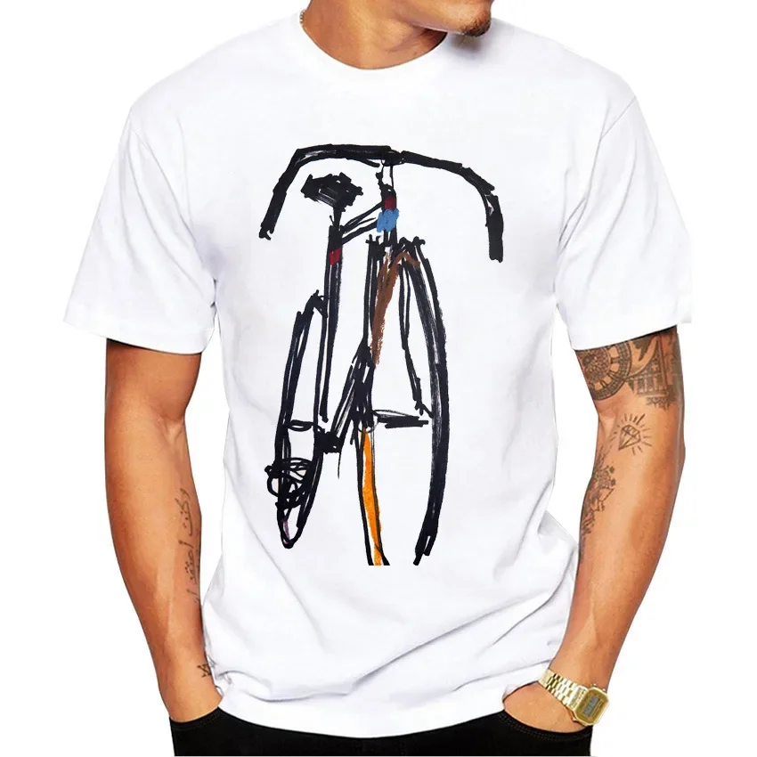 Vintage Sports Bike Printed Men's T-shirt Harajuku Streetwear Graphic T Shirts Oversized Tops One Piece Vintage Tee