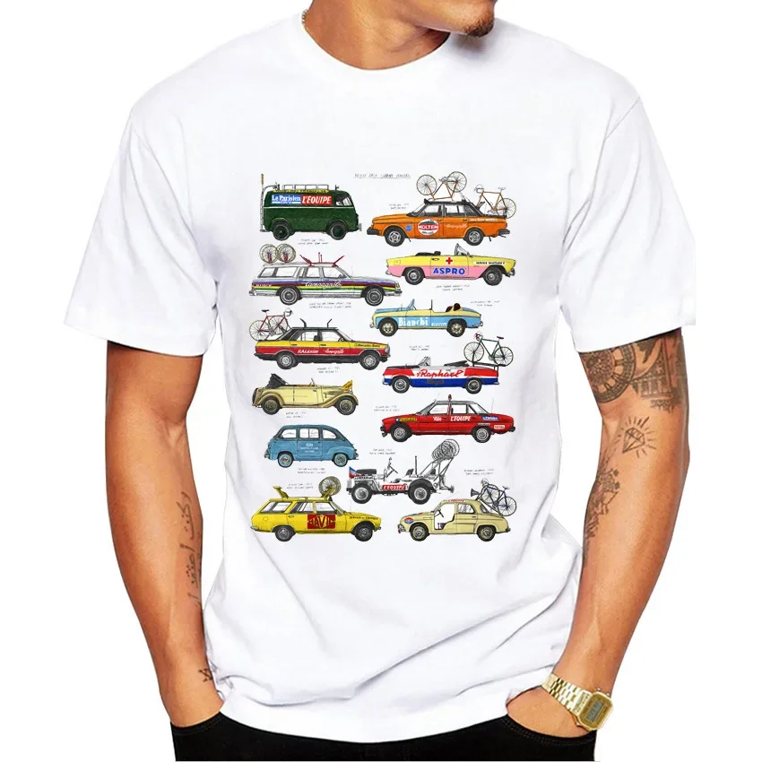 Vintage Sports Bike Printed Men's T-shirt Harajuku Streetwear Graphic T Shirts Oversized Tops One Piece Vintage Tee