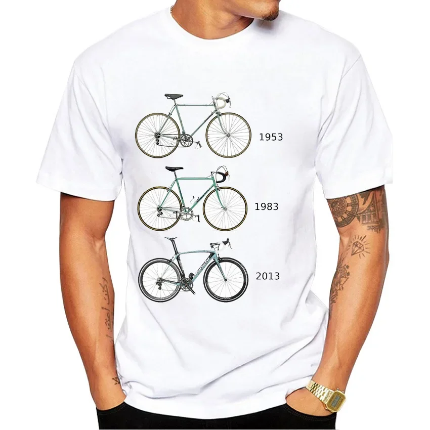 Vintage Sports Bike Printed Men's T-shirt Harajuku Streetwear Graphic T Shirts Oversized Tops One Piece Vintage Tee