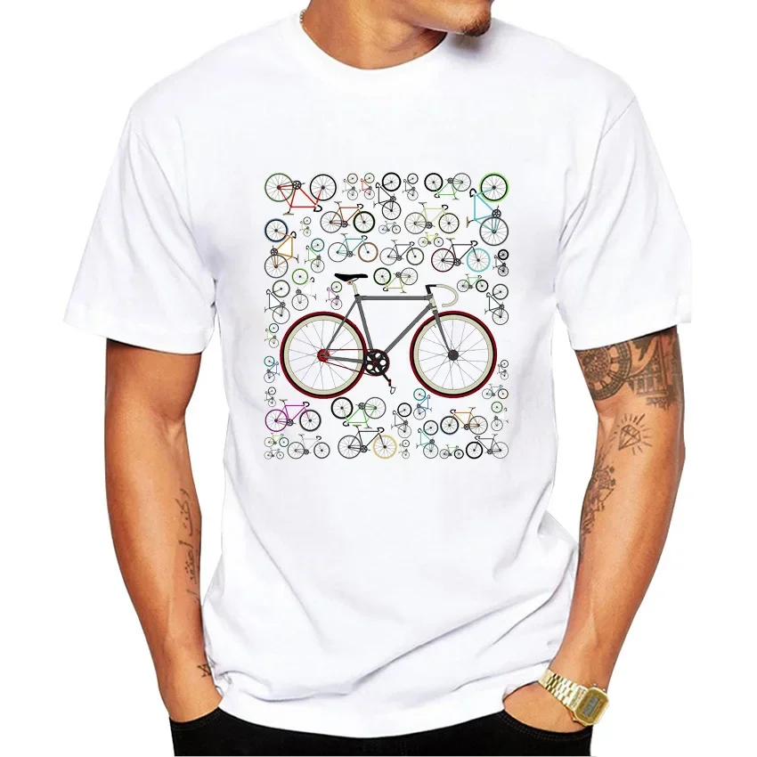Vintage Sports Bike Printed Men's T-shirt Harajuku Streetwear Graphic T Shirts Oversized Tops One Piece Vintage Tee