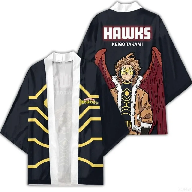 Japanese Style Cosplay Cardigans, Kimono Cloaks, Feather Woven Taoist Robes, 3D Digital Printed Clothing