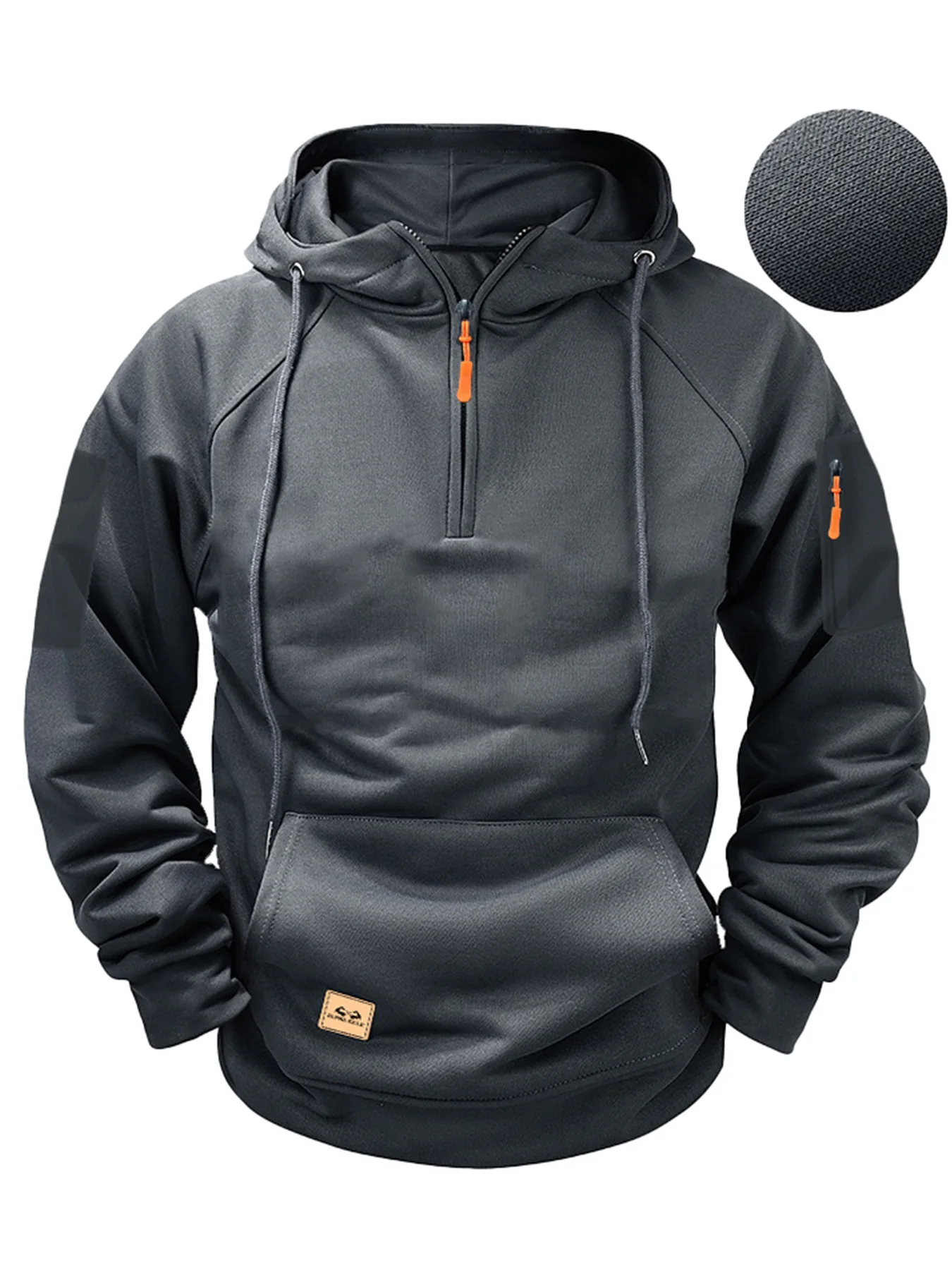 2025 New Men's Keep Warm Hoodie Streetwear Jacket Long Sleeve Sweatshirts Zipper Hooded Pullover Male Running Hooded Sweatshirt
