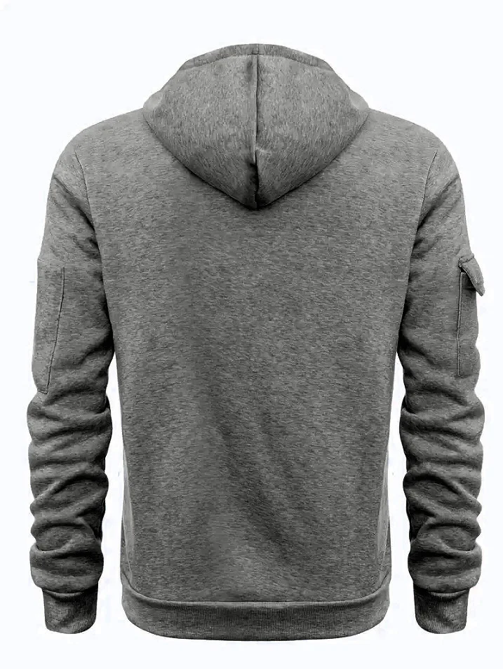 2025 New Men's Keep Warm Hoodie Streetwear Jacket Long Sleeve Sweatshirts Zipper Hooded Pullover Male Running Hooded Sweatshirt