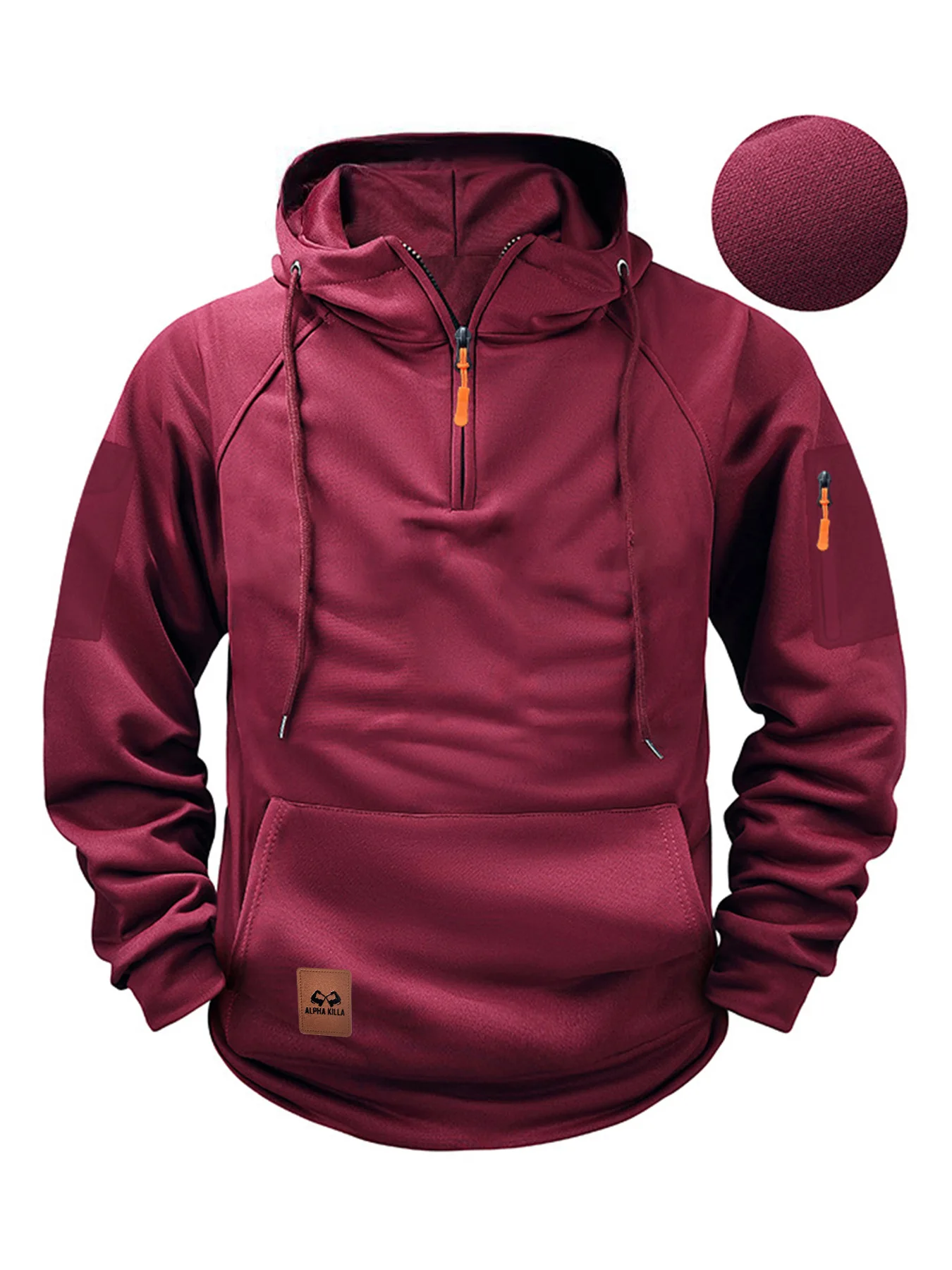 2025 New Men's Keep Warm Hoodie Streetwear Jacket Long Sleeve Sweatshirts Zipper Hooded Pullover Male Running Hooded Sweatshirt