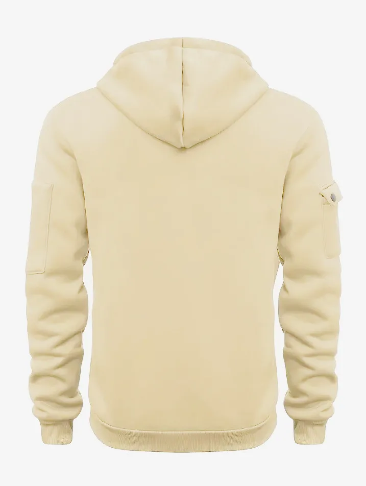2025 New Men's Keep Warm Hoodie Streetwear Jacket Long Sleeve Sweatshirts Zipper Hooded Pullover Male Running Hooded Sweatshirt