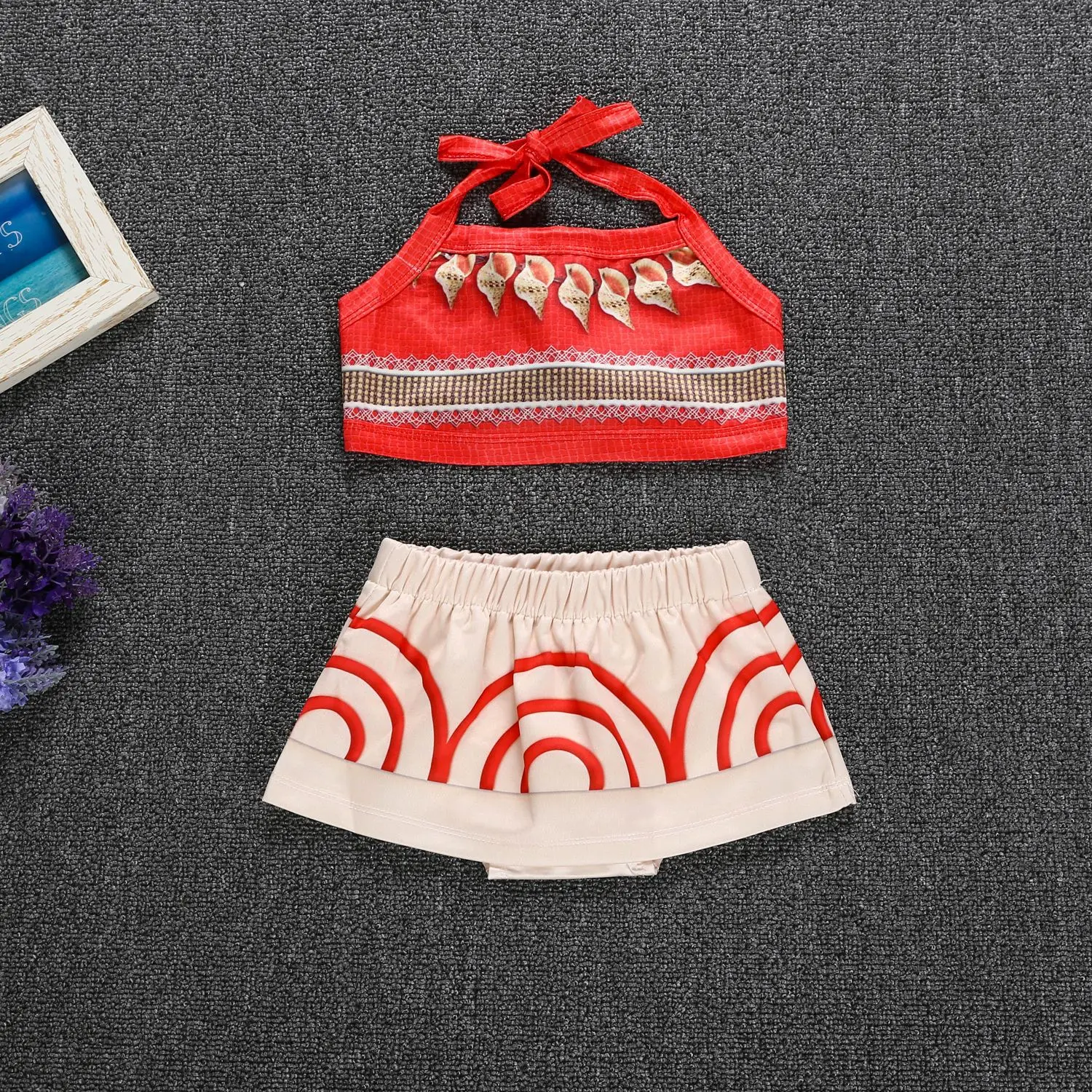 Baby Girls Cosplay Moana Vaiana Costume Children Halloween Princess Dress 2Pcs Set Christmas Carnival Halloween Clothing 2-12T