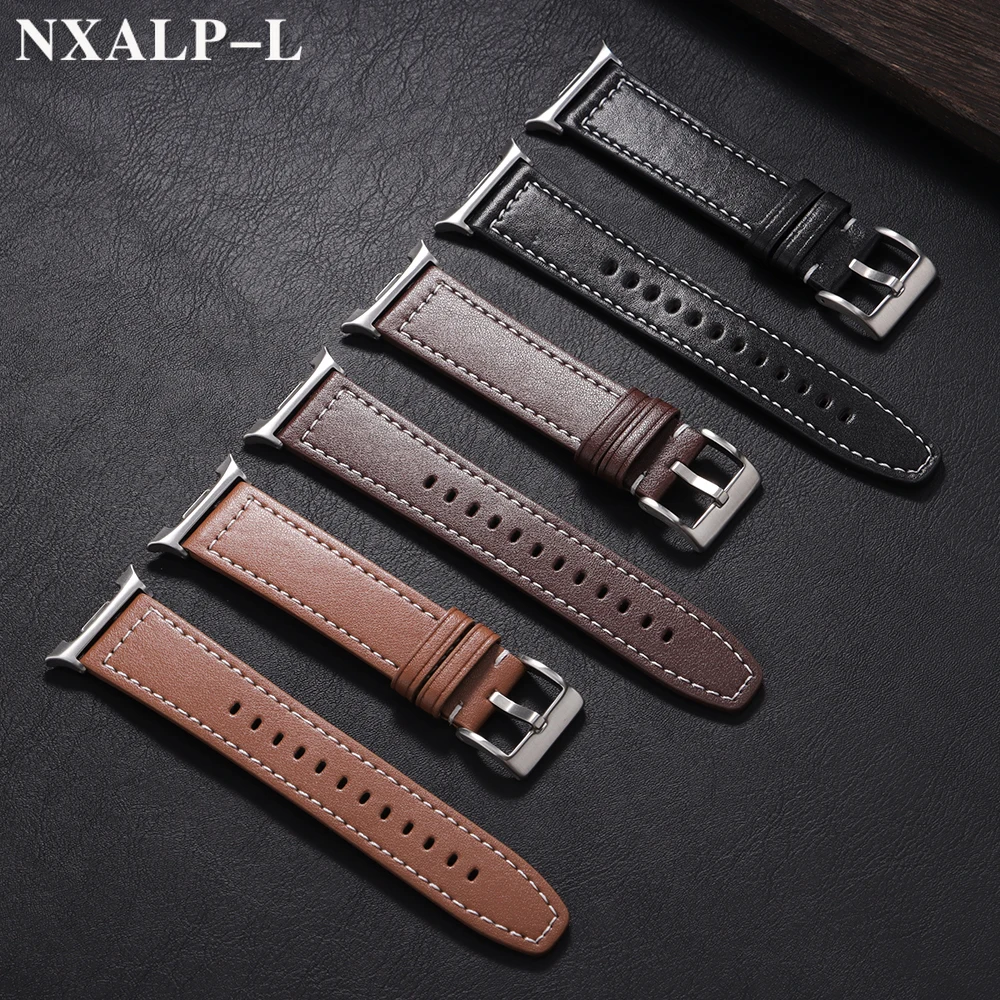 No Gaps Leather Strap for Samsung Galaxy Watch 8 Classic 46mm Replacement Band for Galaxy Watch 8 44mm 40mm Bracelet Accessorie
