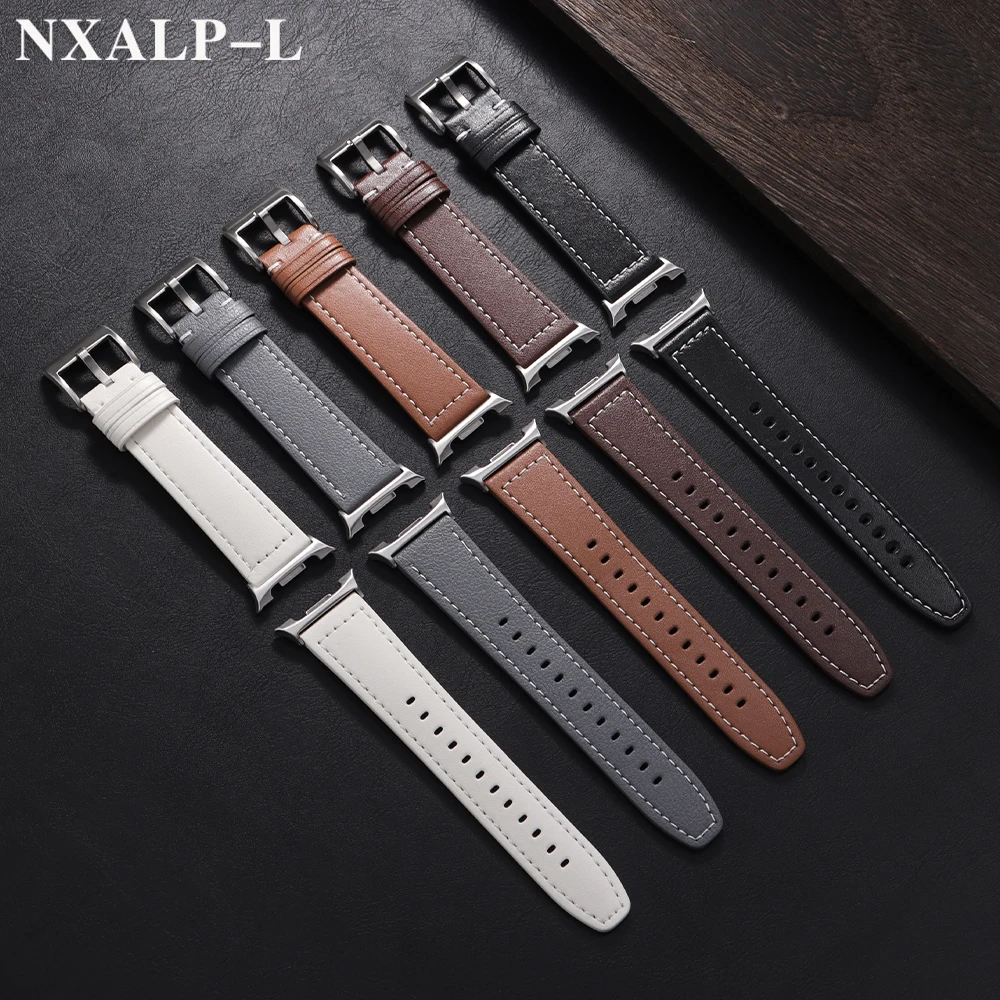 No Gaps Leather Strap for Samsung Galaxy Watch 8 Classic 46mm Replacement Band for Galaxy Watch 8 44mm 40mm Bracelet Accessorie
