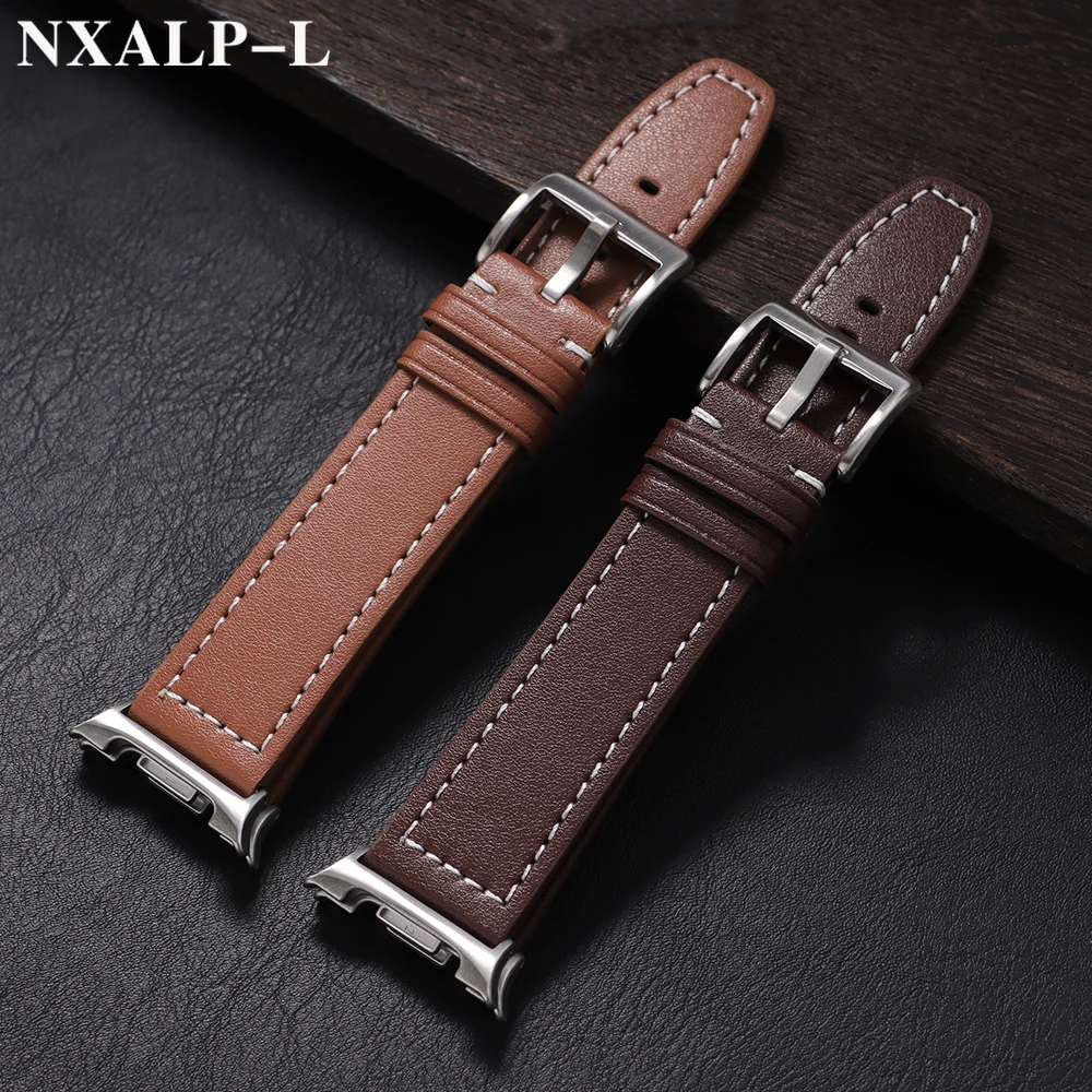 No Gaps Leather Strap for Samsung Galaxy Watch 8 Classic 46mm Replacement Band for Galaxy Watch 8 44mm 40mm Bracelet Accessorie