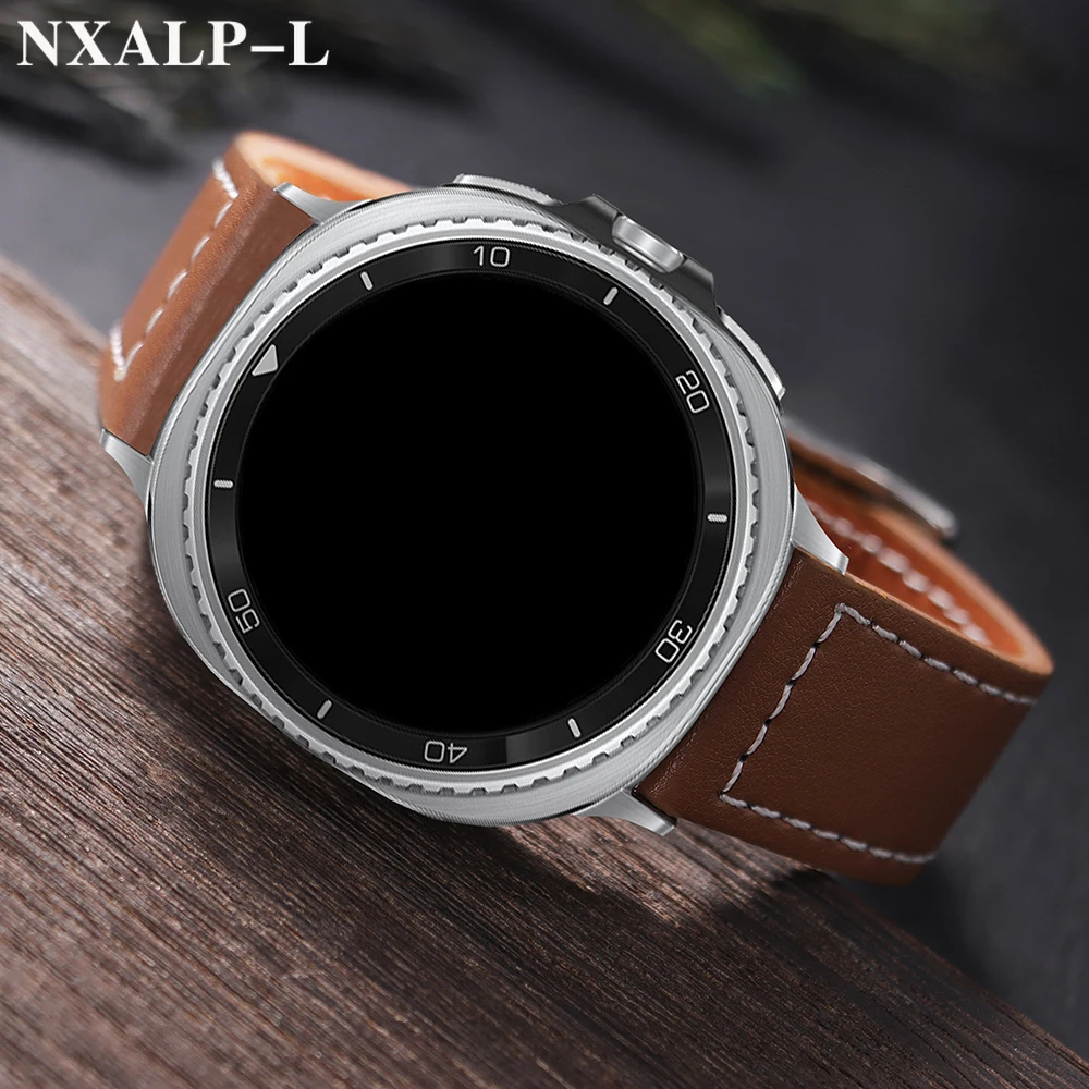No Gaps Leather Strap for Samsung Galaxy Watch 8 Classic 46mm Replacement Band for Galaxy Watch 8 44mm 40mm Bracelet Accessorie