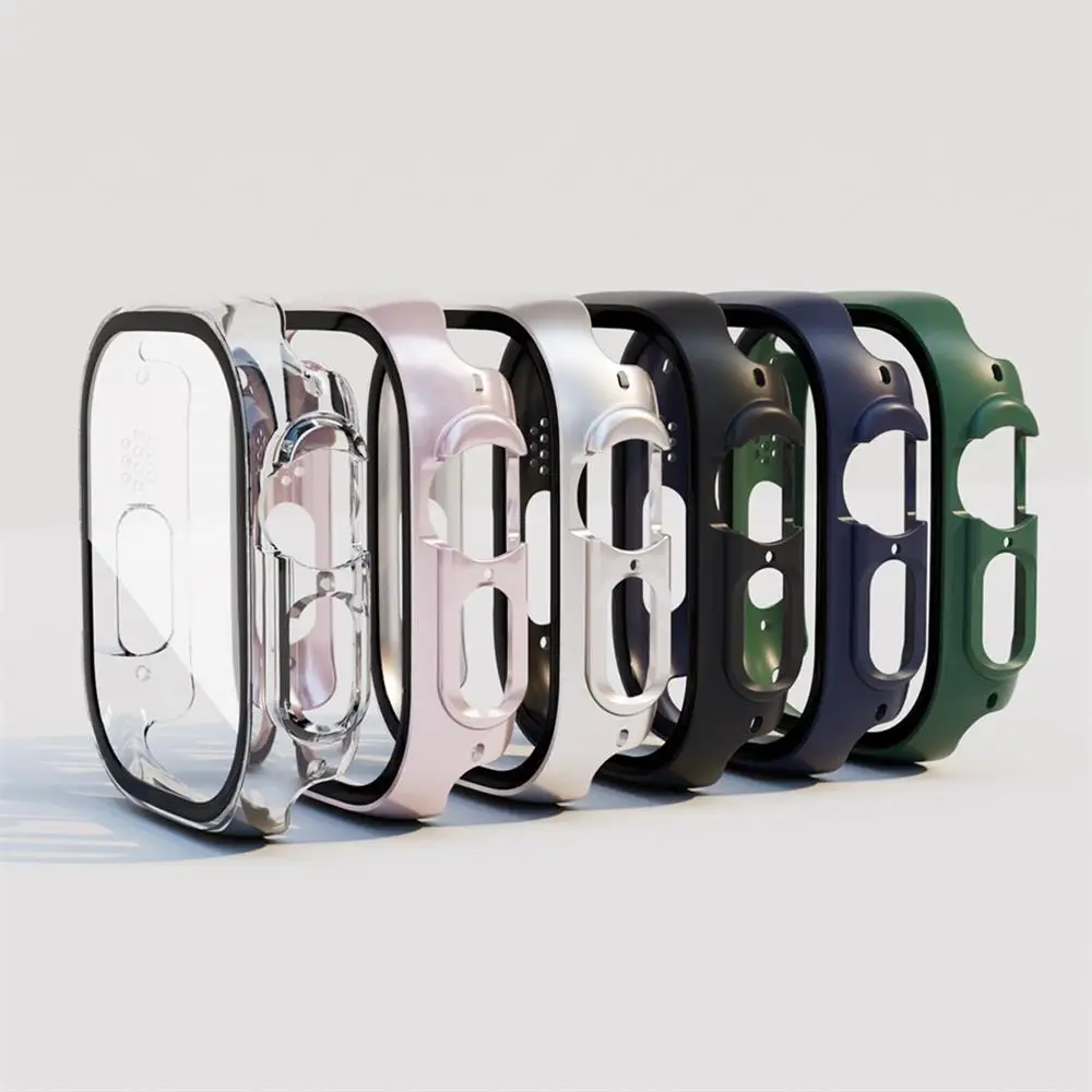 Cover For Apple Watch Ultra 3 49mm PC Bumper+Screen Protector Cover iWatch Ultra 2 49mm HD Tempered Glass+Case Shell Accessories