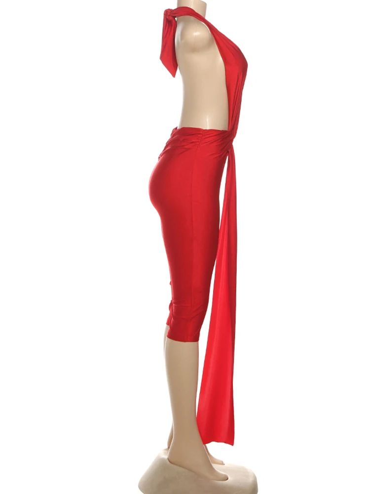 Weird Puss Ribbon Halter Romper Women Backless Patchwork Sleeveless Elastic Workout Activewear Midnight Activity Slim Playsuits