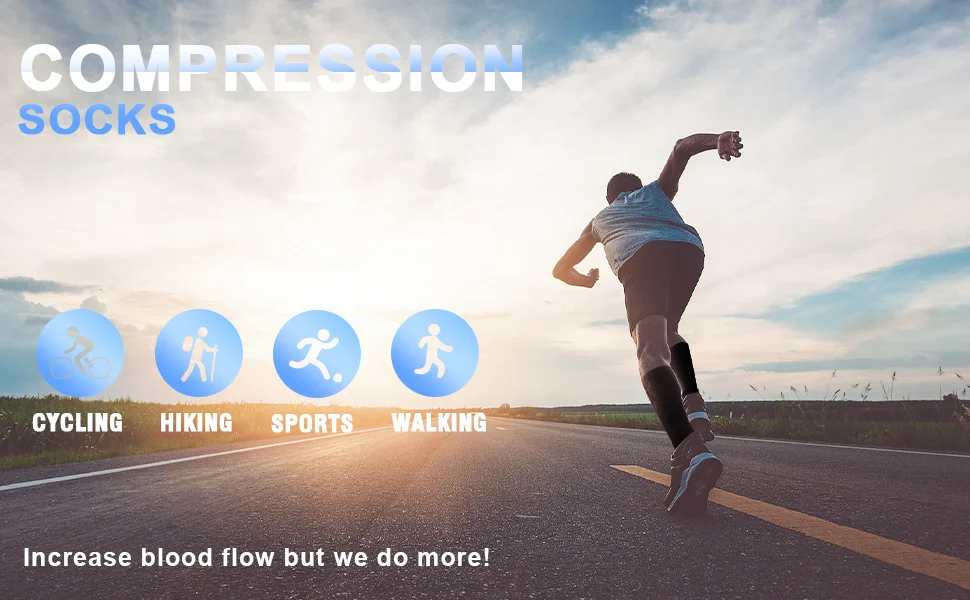 New Compression Stockings Varicose Veins Medical Nursing Blood Circulation Pregnancy Edema Diabetes Knee High Socks 20-30 Mmhg