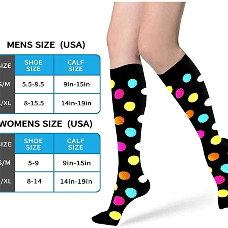 New Compression Stockings Varicose Veins Medical Nursing Blood Circulation Pregnancy Edema Diabetes Knee High Socks 20-30 Mmhg