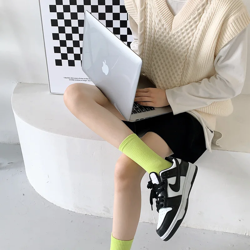 Color five-finger cotton sweat-absorbing breathable sports socks Japanese candy color split-toe women's socks
