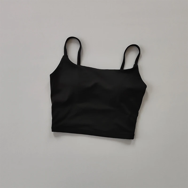 Small Sling Vest Integrated Fixed Gathering Sports Underwear Women's Bra Beauty Back Training Fitness Bra Summer Clothing Suit