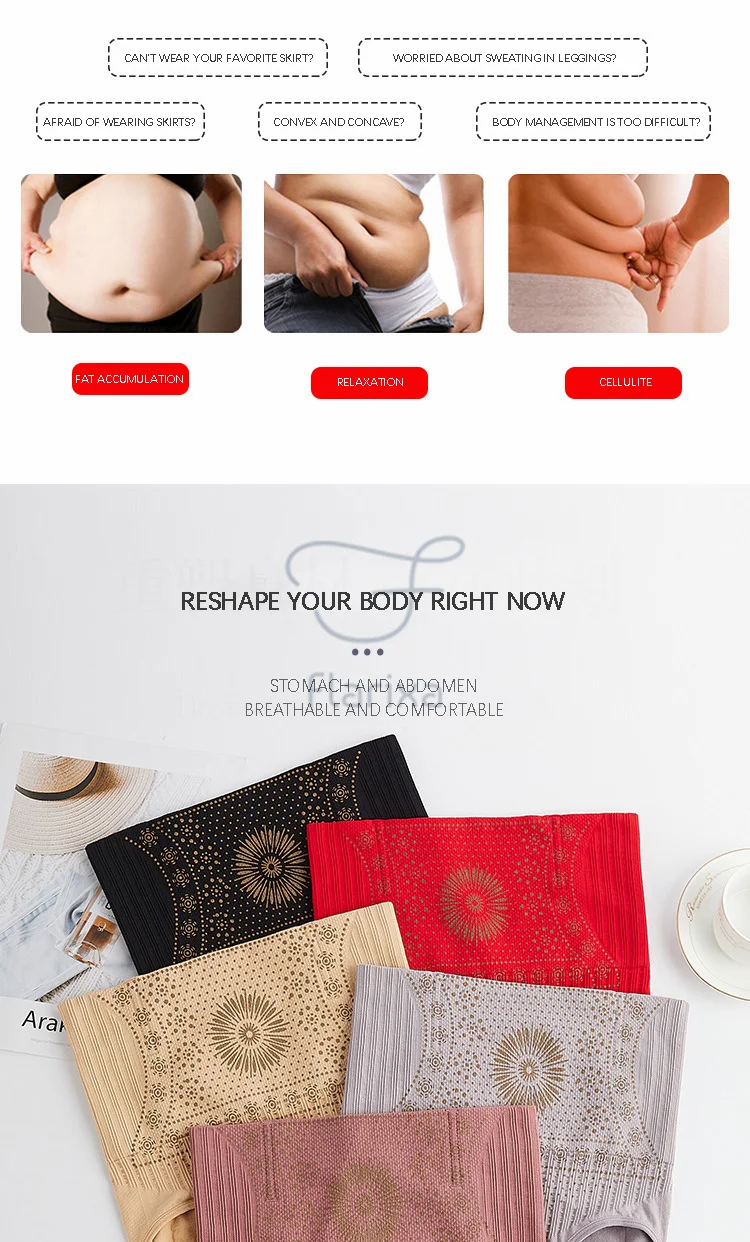 Flarixa Seamless High Waist Postpartum Panties Women's Abdomen Hip Lift Briefs Body Shaping Pants Plus Size Breathable Underwear