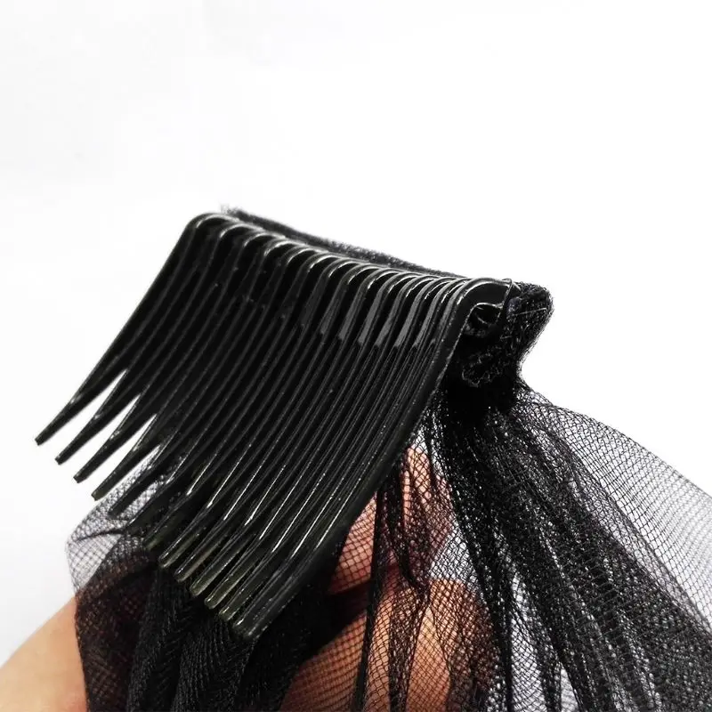 10Pcs/Set Bride Tiara Veil Comb Plastic Black White Transparent Fork Combs Drop Ship
