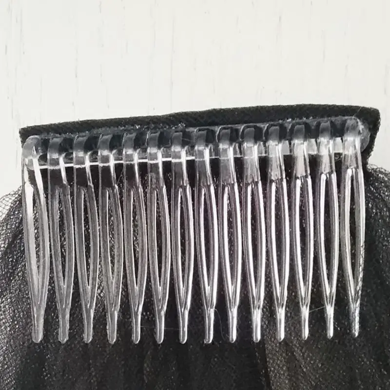 10Pcs/Set Bride Tiara Veil Comb Plastic Black White Transparent Fork Combs Drop Ship