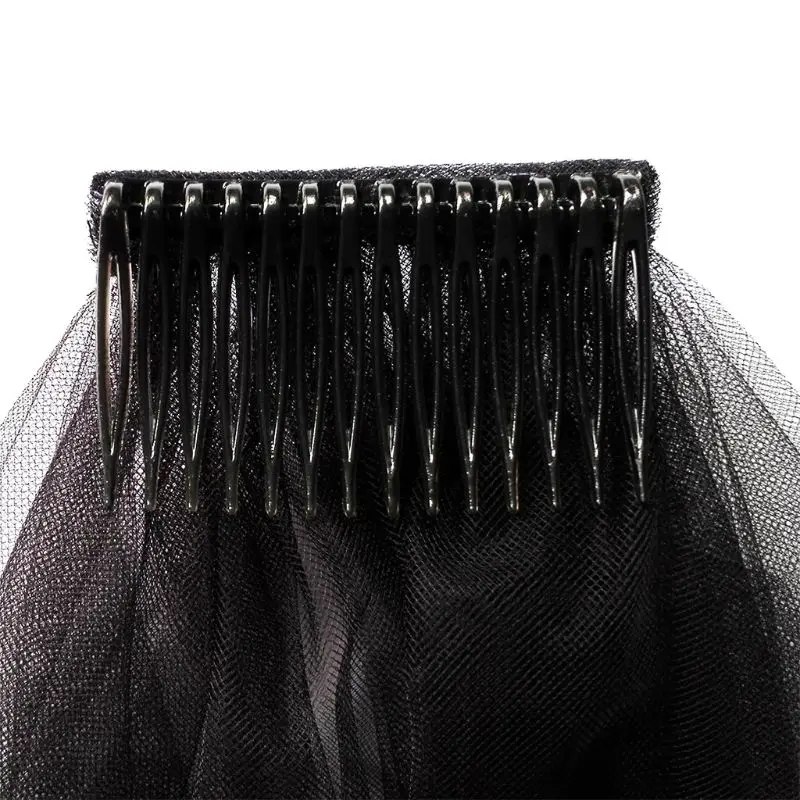 10Pcs/Set Bride Tiara Veil Comb Plastic Black White Transparent Fork Combs Drop Ship