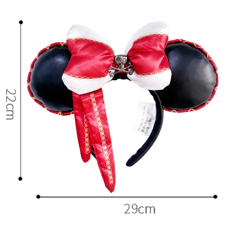 Disney Minnie Mouse Ears Headband Holiday Party Rose Bows Hairband EARS COSTUME Headband Cosplay Plush Adult/Kids Headband Gift