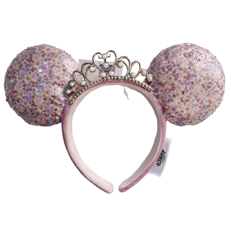 Disney Minnie Mouse Ears Headband Holiday Party Rose Bows Hairband EARS COSTUME Headband Cosplay Plush Adult/Kids Headband Gift