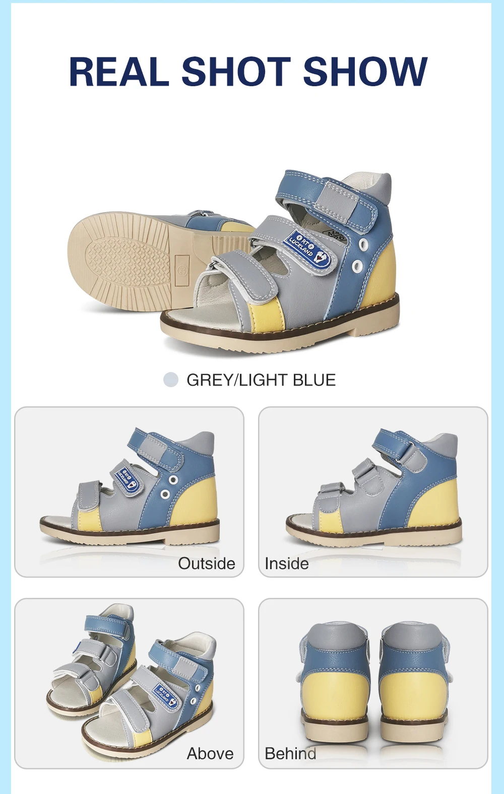 Children Girls Sandals Summer Baby Leather Shoes Toddler Kids Orthopedic Flatfeet Footwear Boys Cute Colorful Platforms Size20