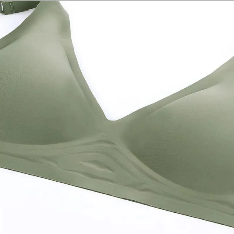 No-Show Deep V-neck Bras For Women Push-Up Bra Wire Free Sexy Lingerie Padded Underwear Plus Size Solid Color Intimates S-3XL
