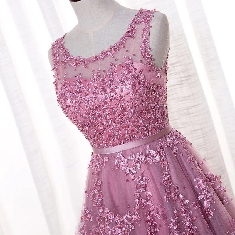 SWS-A-509#Evening Dresses Long Lace Party Prom Graduation Homecoming Valentine's Day Dress Pearl Wholesale Free Customized Girs