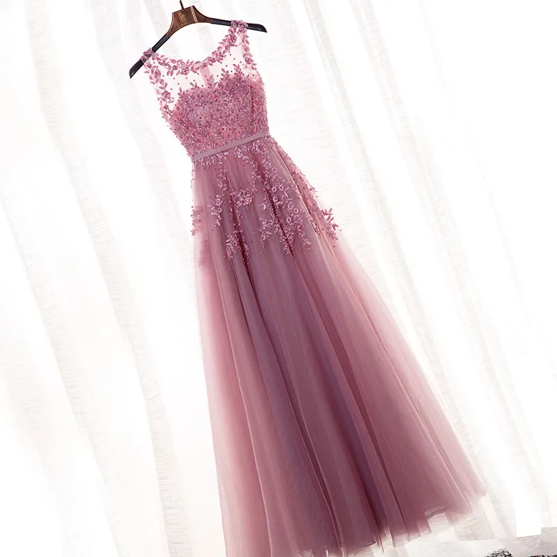 SWS-A-509#Evening Dresses Long Lace Party Prom Graduation Homecoming Valentine's Day Dress Pearl Wholesale Free Customized Girs