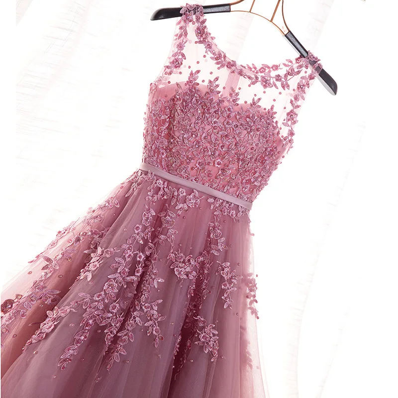 SWS-A-509#Evening Dresses Long Lace Party Prom Graduation Homecoming Valentine's Day Dress Pearl Wholesale Free Customized Girs