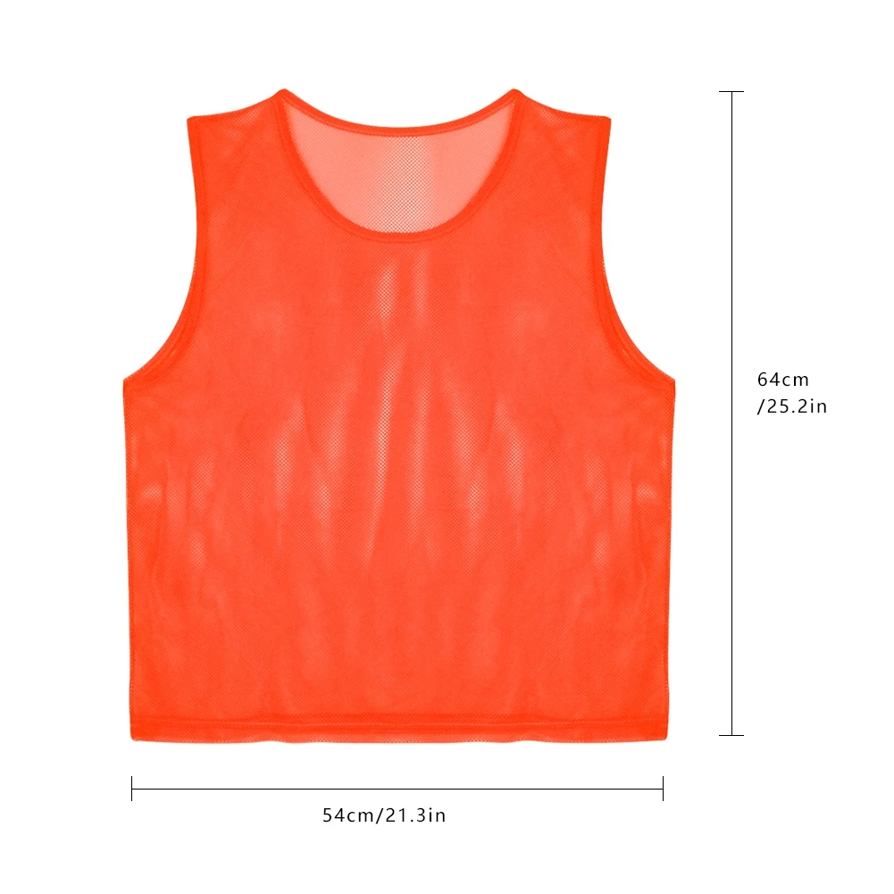 6/12 PCS Adults Children Soccer Training Vest Football Shirts Jerseys Scrimmage Practice Sports Vest Breathable Team Training