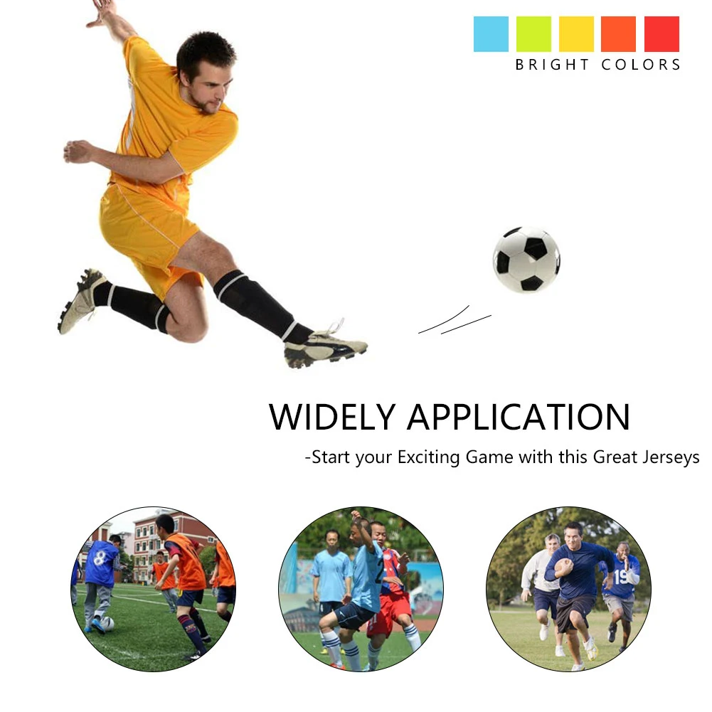 6/12 PCS Adults Children Soccer Training Vest Football Shirts Jerseys Scrimmage Practice Sports Vest Breathable Team Training