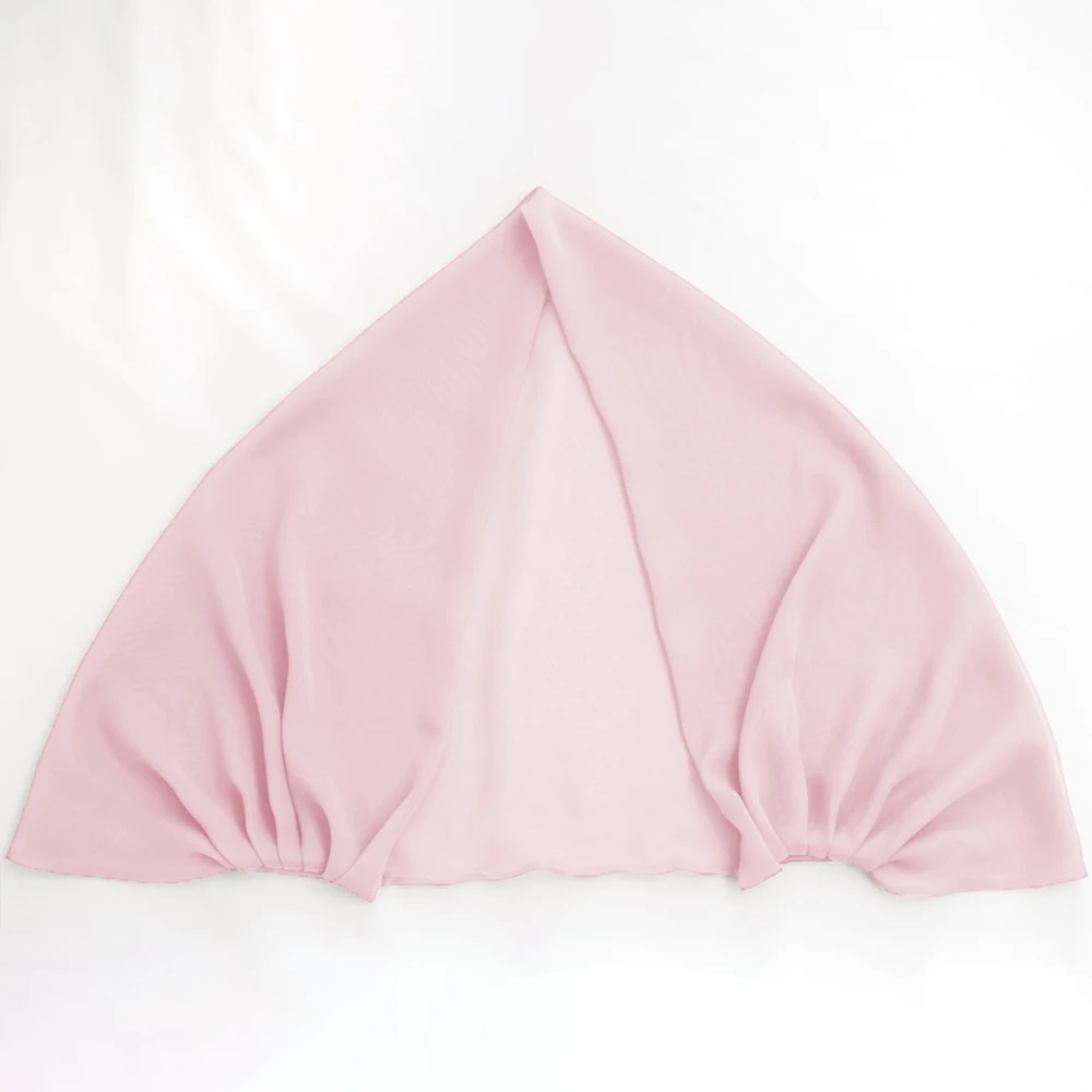Women Chiffon Bolero Prom Party Soft Illusion Shrug Elegant Simple Short Casual Cape Lady Shawl for Evening Dress Pink