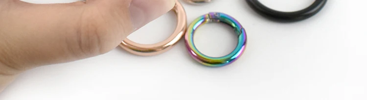 10Pcs Deepeel 10-38mm Metal O Ring Buckle Round Openable Spring Clasp Carabiner Snap Keychain Hooks DIY Clothes Bags Accessories