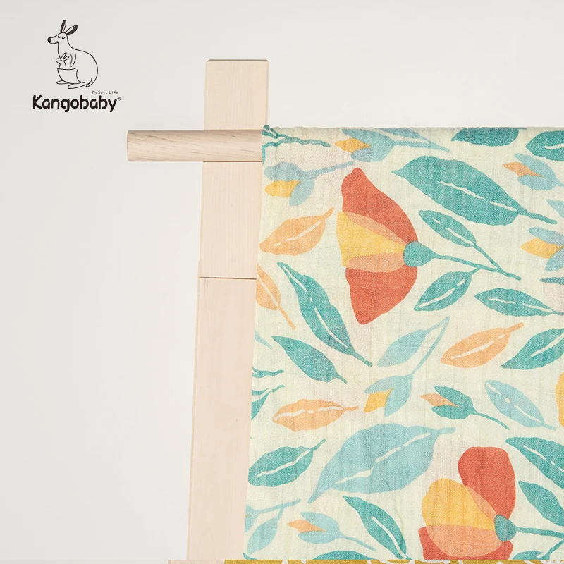 Kangobaby #My Soft Life# New Design Bamboo Cotton Muslin Swaddle Baby Blanket Nursing Cover Super Comfortable Newborn Wrap