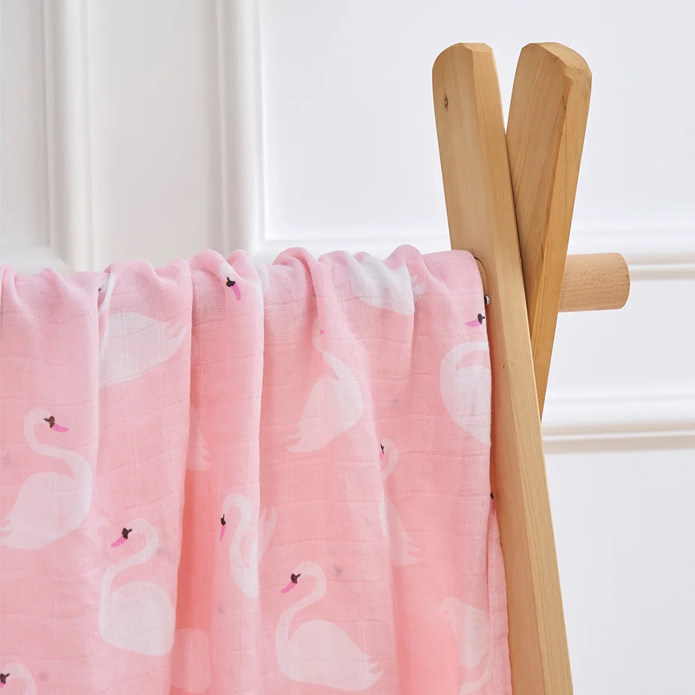 Kangobaby #My Soft Life# New Design Bamboo Cotton Muslin Swaddle Baby Blanket Nursing Cover Super Comfortable Newborn Wrap