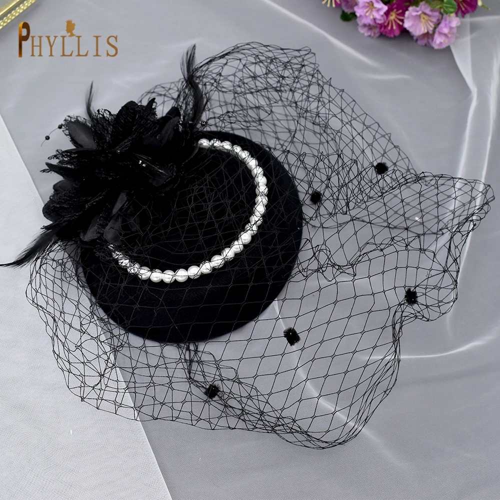 JM10 Fashion Ladies Fascinator Bridal Hats Birdcage Face Veils Bride Headwear Wedding Church Cocktail Party Headpiece