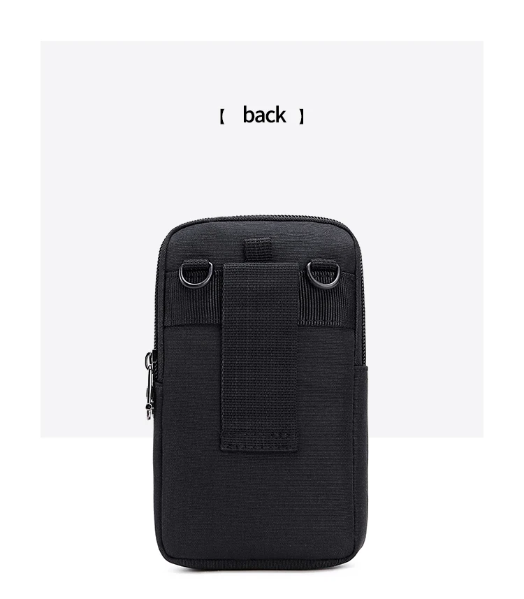 JANGEAR Gaterproof Oxford Cloth Mobile Phone Waist Bag Key Coin Wallet Men's Mobile Phone Bag Multi Function Retro Messenger Bag