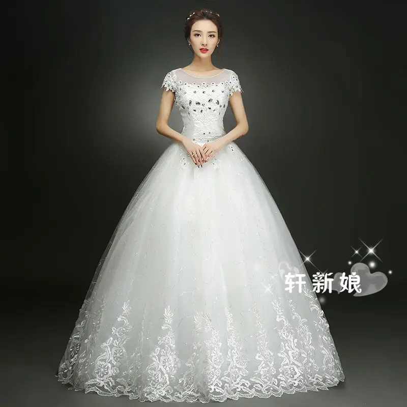 XXN-28#Wedding Dress Embroidered Lace on Net Ball Gown Cheap Items With Factory Direct De Custom Plus size New In 2024 Set auger