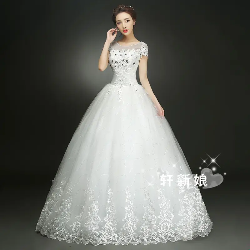 XXN-28#Wedding Dress Embroidered Lace on Net Ball Gown Cheap Items With Factory Direct De Custom Plus size New In 2024 Set auger