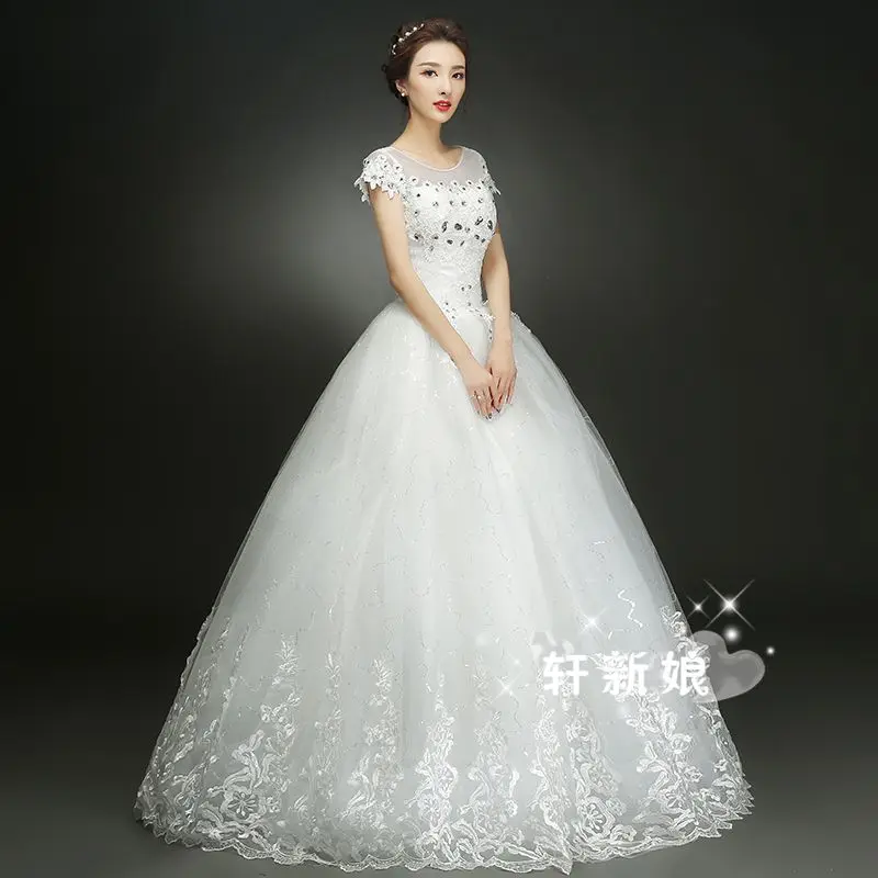 XXN-28#Wedding Dress Embroidered Lace on Net Ball Gown Cheap Items With Factory Direct De Custom Plus size New In 2024 Set auger