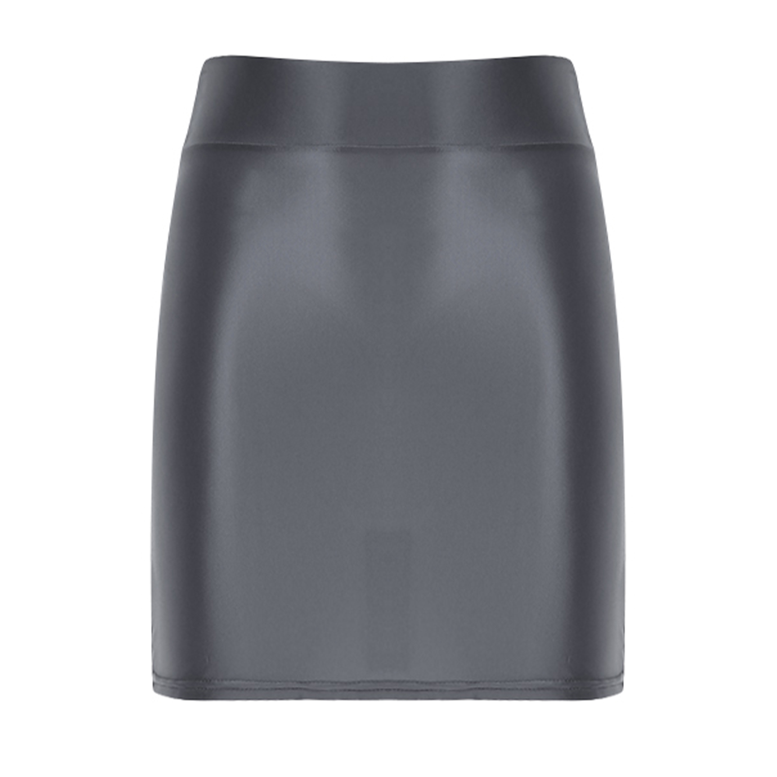 Womens Glossy Mini Skirts Solid Color Shiny Low Rise Elastic Waistband Pool Party Nightclub Ruffled Skirt Bikini Cover Ups
