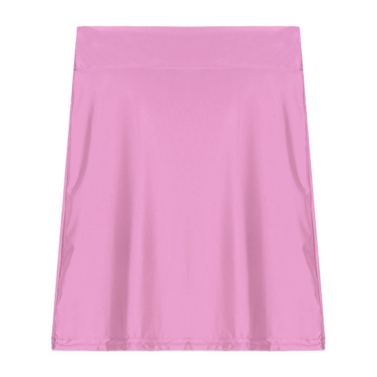 Womens Glossy Mini Skirts Solid Color Shiny Low Rise Elastic Waistband Pool Party Nightclub Ruffled Skirt Bikini Cover Ups