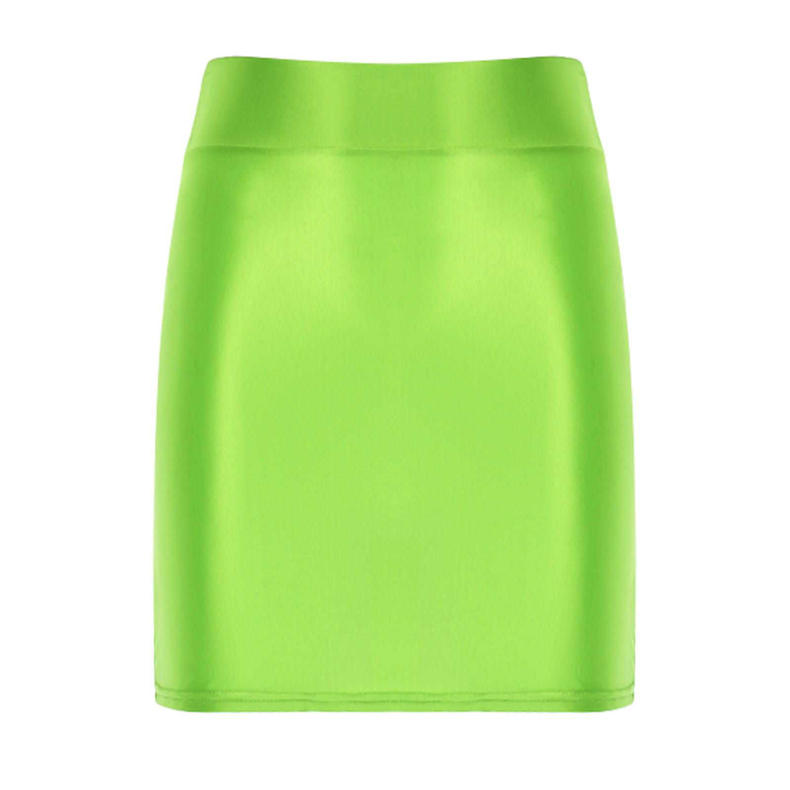 Womens Glossy Mini Skirts Solid Color Shiny Low Rise Elastic Waistband Pool Party Nightclub Ruffled Skirt Bikini Cover Ups