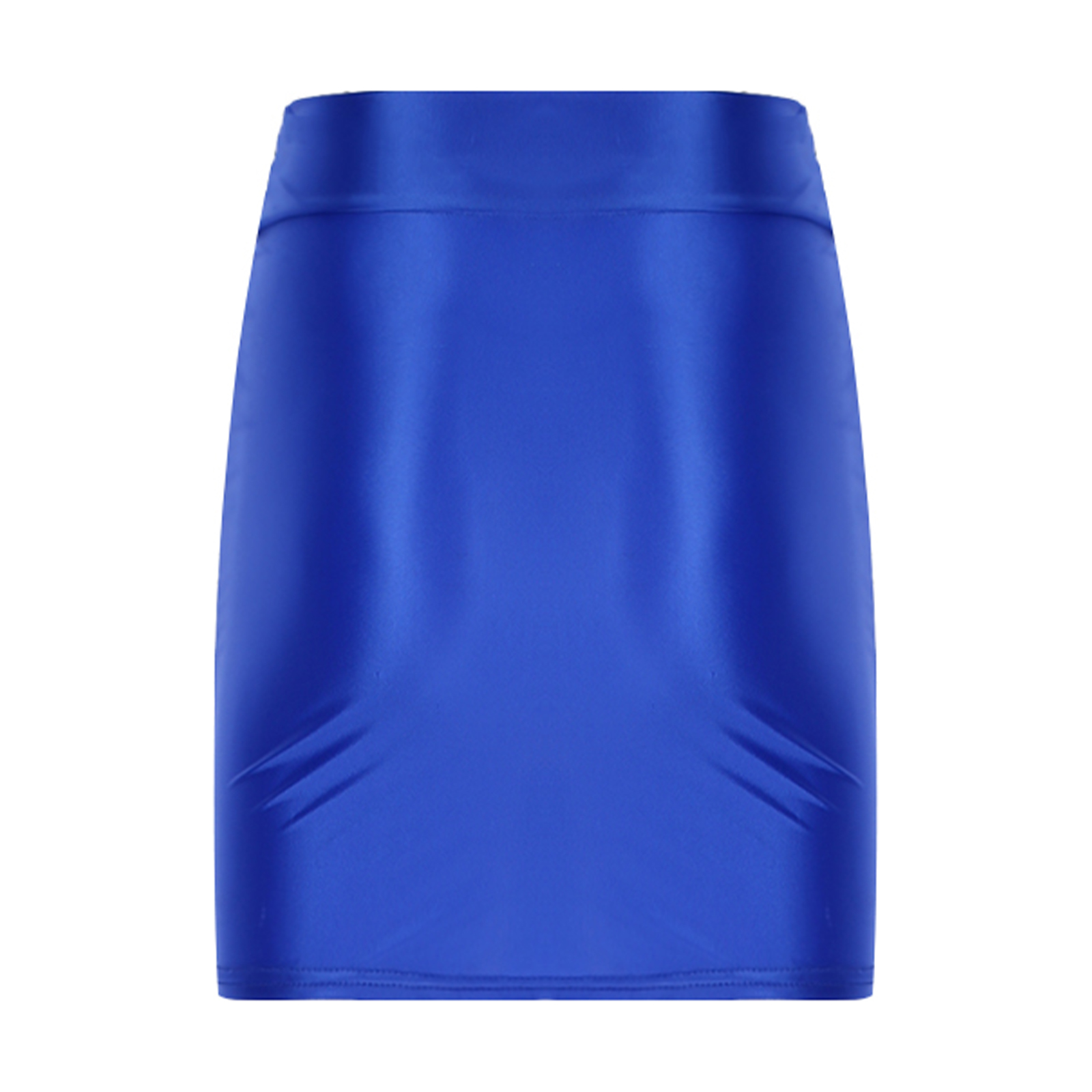 Womens Glossy Mini Skirts Solid Color Shiny Low Rise Elastic Waistband Pool Party Nightclub Ruffled Skirt Bikini Cover Ups