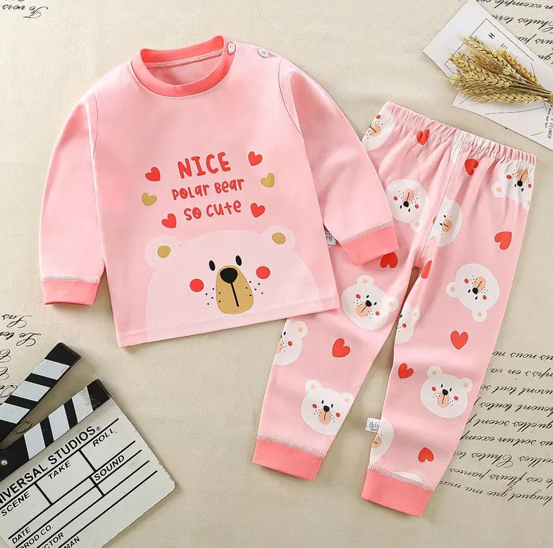Children Kids Clothes Sets Boys Girls Suit Pajamas Clothinng Pants Cartoon Autumn Winter Sleepwear Outfits