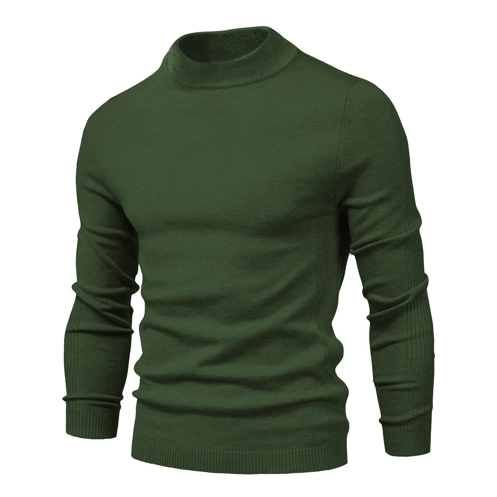 New Winter Turtleneck Thick Mens Sweaters Casual Turtle Neck Solid Color Quality Warm Slim Turtleneck Sweaters Pullover Men