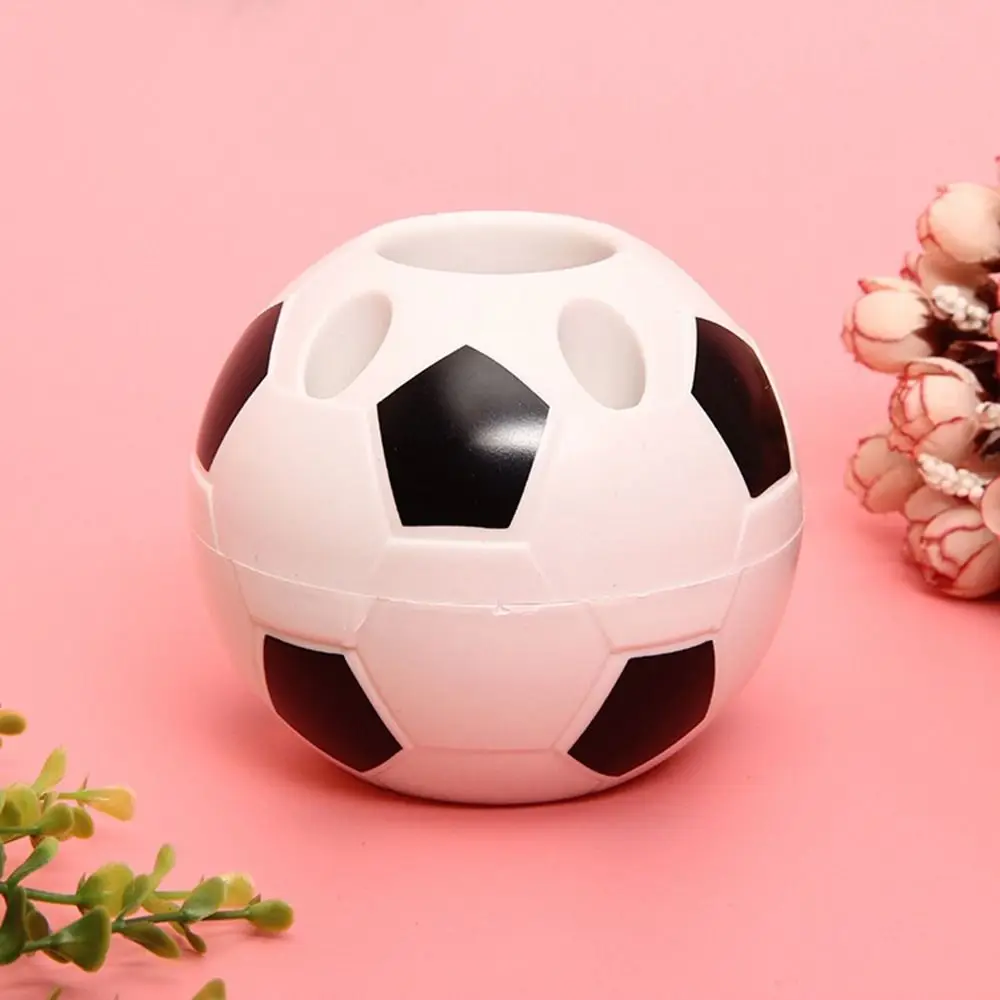 Soccer Shape Tool Supplies Pen Pencil Holder Football Shape Toothbrush Holder Desktop Rack Table Home Decoration Student Gifts