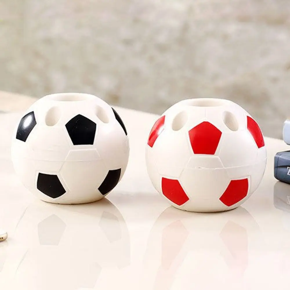 Soccer Shape Tool Supplies Pen Pencil Holder Football Shape Toothbrush Holder Desktop Rack Table Home Decoration Student Gifts
